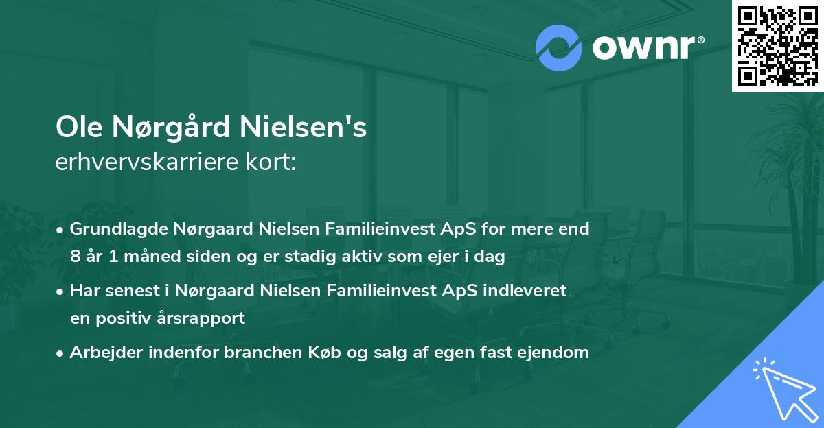 Ole Nørgård Nielsen's erhvervskarriere kort