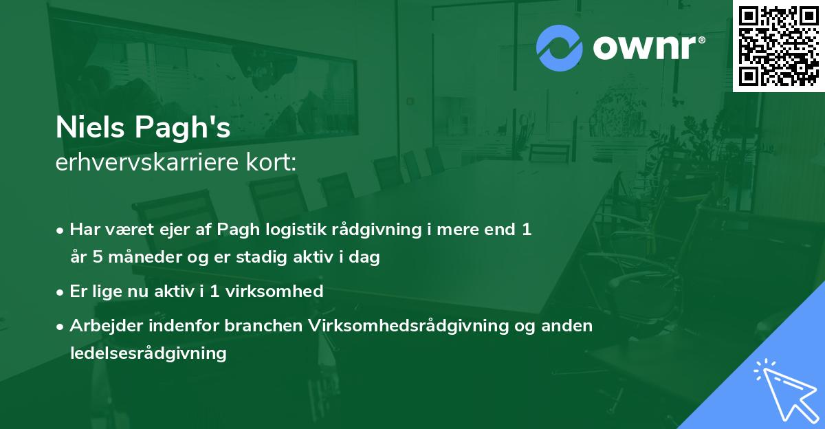 Niels Pagh's erhvervskarriere kort