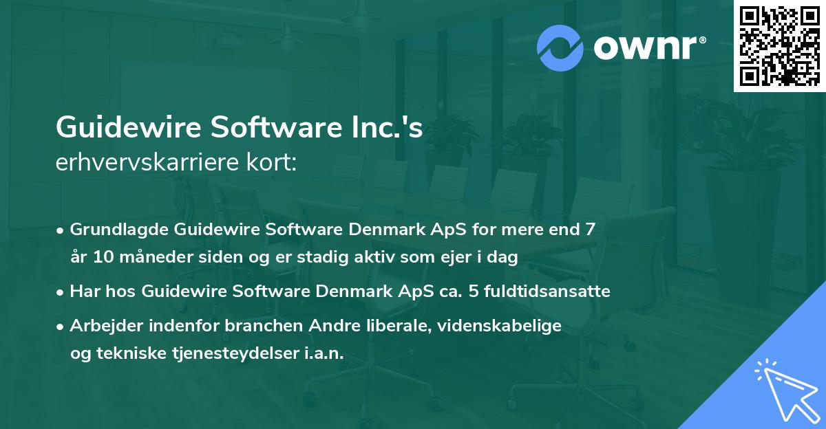 Guidewire Software Inc.'s erhvervskarriere kort