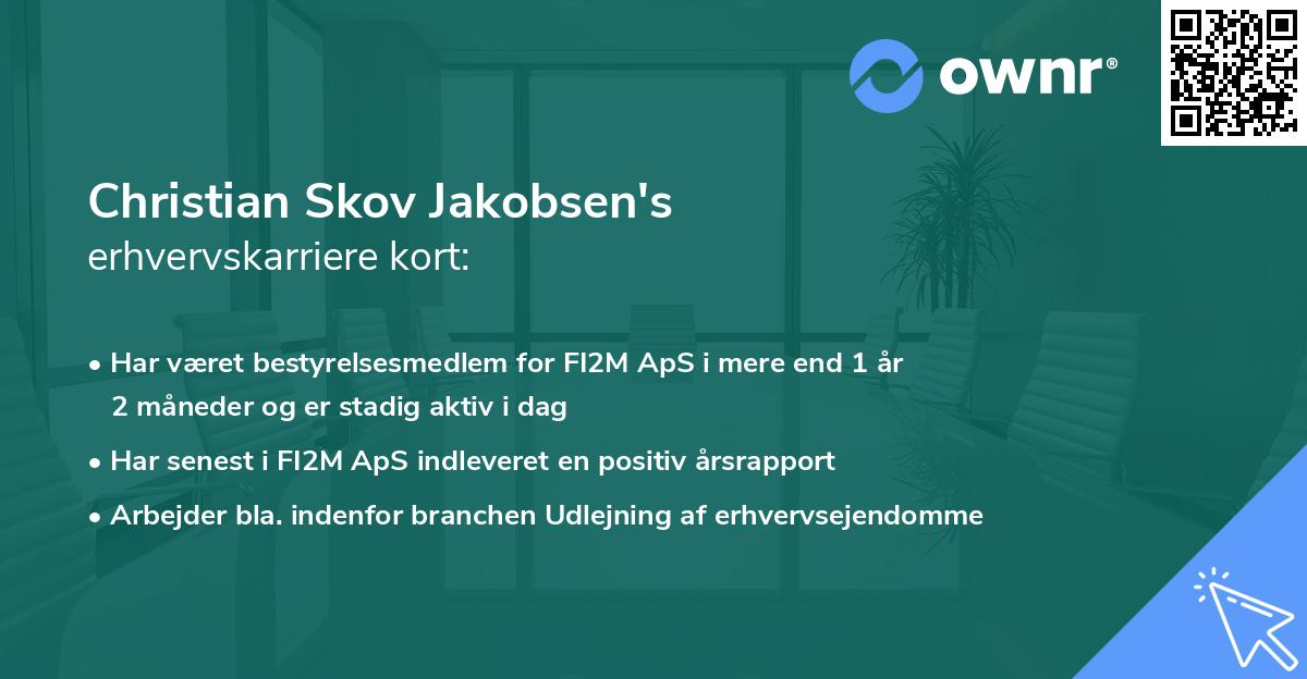 Christian Skov Jakobsen's erhvervskarriere kort