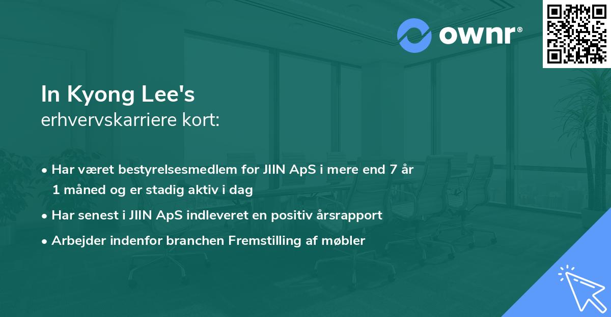 In Kyong Lee's erhvervskarriere kort