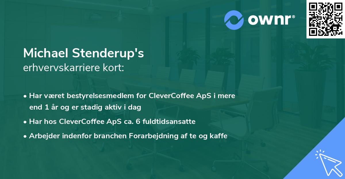 Michael Stenderup's erhvervskarriere kort