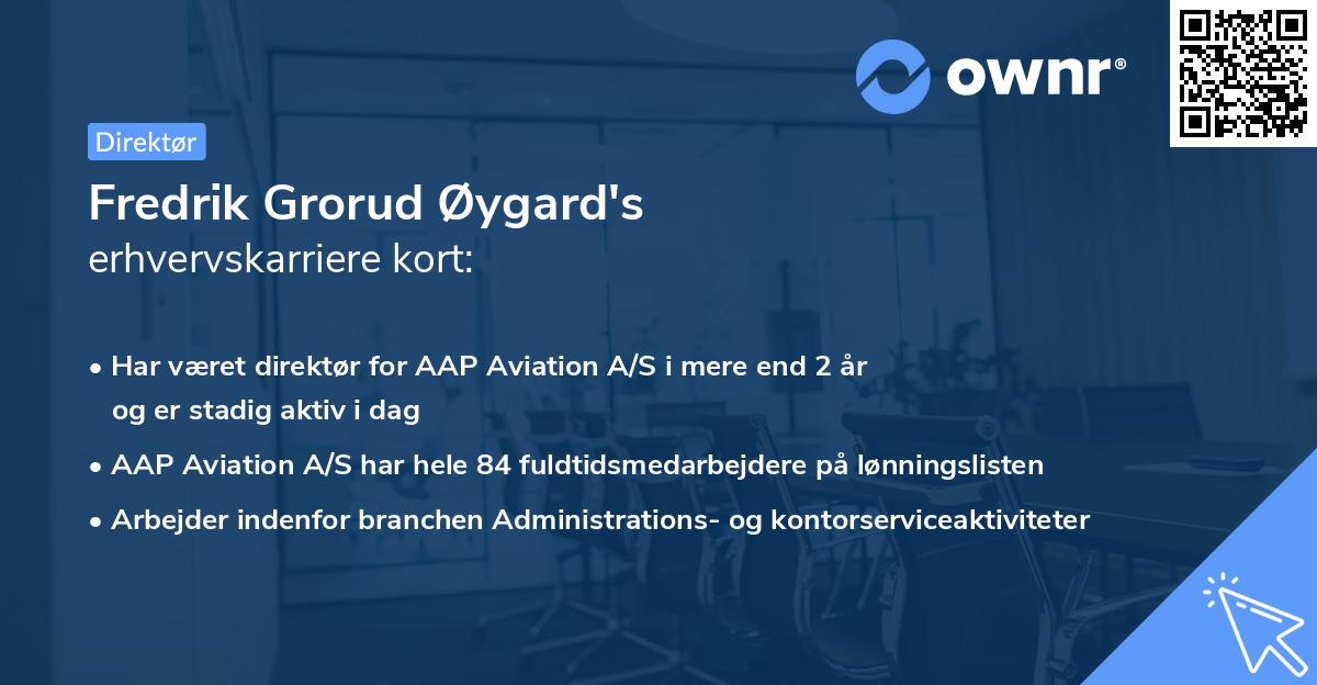 Fredrik Grorud Øygard's erhvervskarriere kort