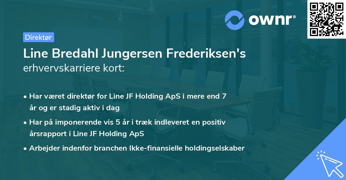 Line Bredahl Jungersen Frederiksen's erhvervskarriere kort