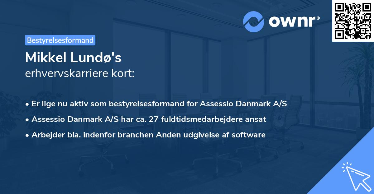 Mikkel Lundø's erhvervskarriere kort