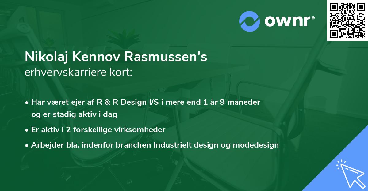 Nikolaj Kennov Rasmussen's erhvervskarriere kort