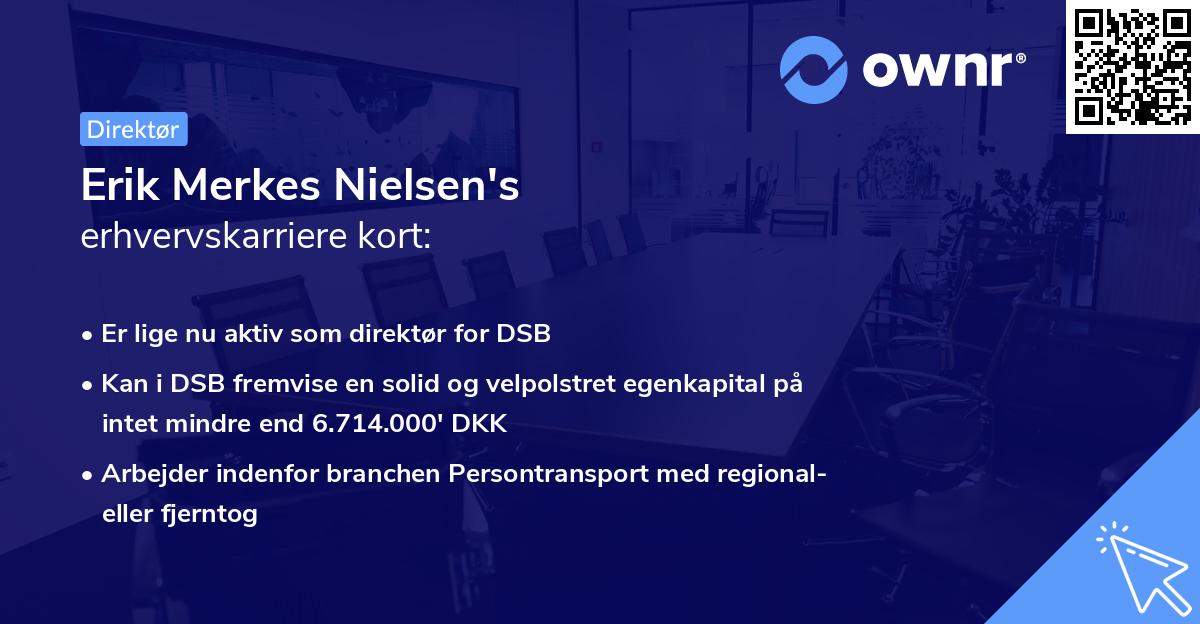 Erik Merkes Nielsen's erhvervskarriere kort