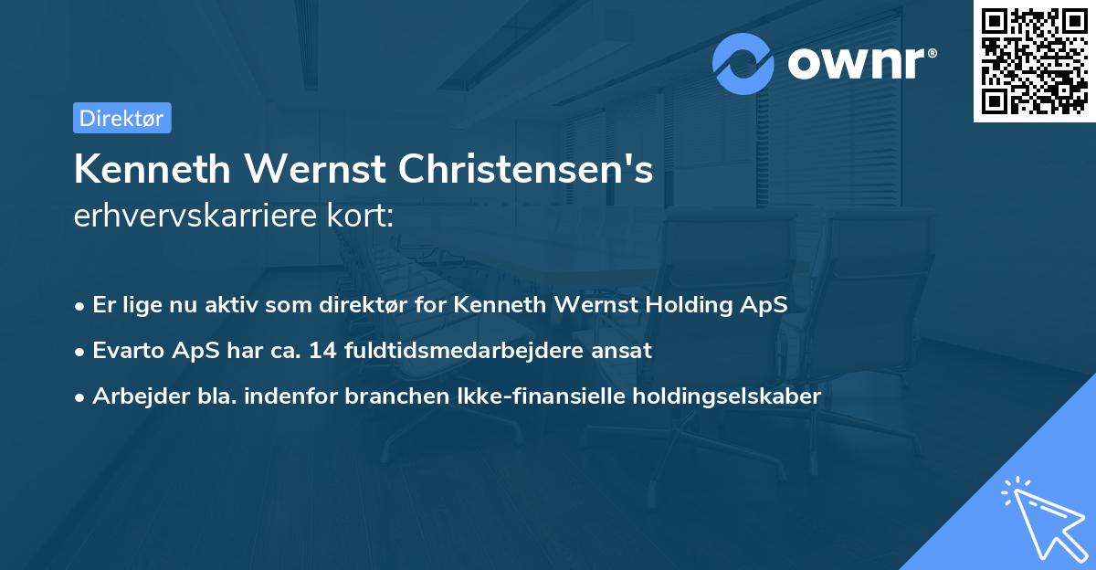 Kenneth Wernst Christensen's erhvervskarriere kort