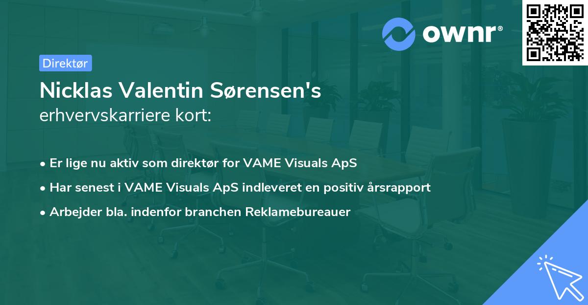Nicklas Valentin Sørensen's erhvervskarriere kort