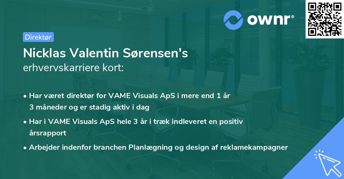 Nicklas Valentin Sørensen's erhvervskarriere kort