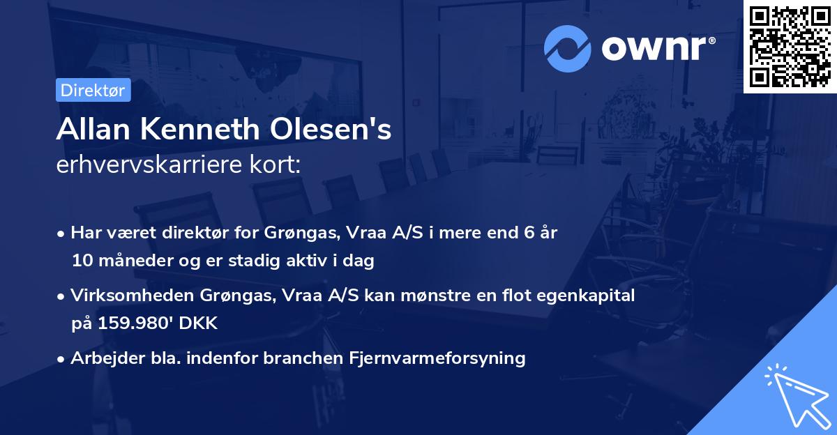 Allan Kenneth Olesen's erhvervskarriere kort