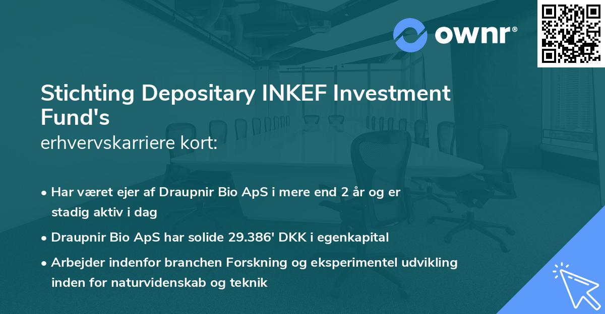 Stichting Depositary INKEF Investment Fund's erhvervskarriere kort