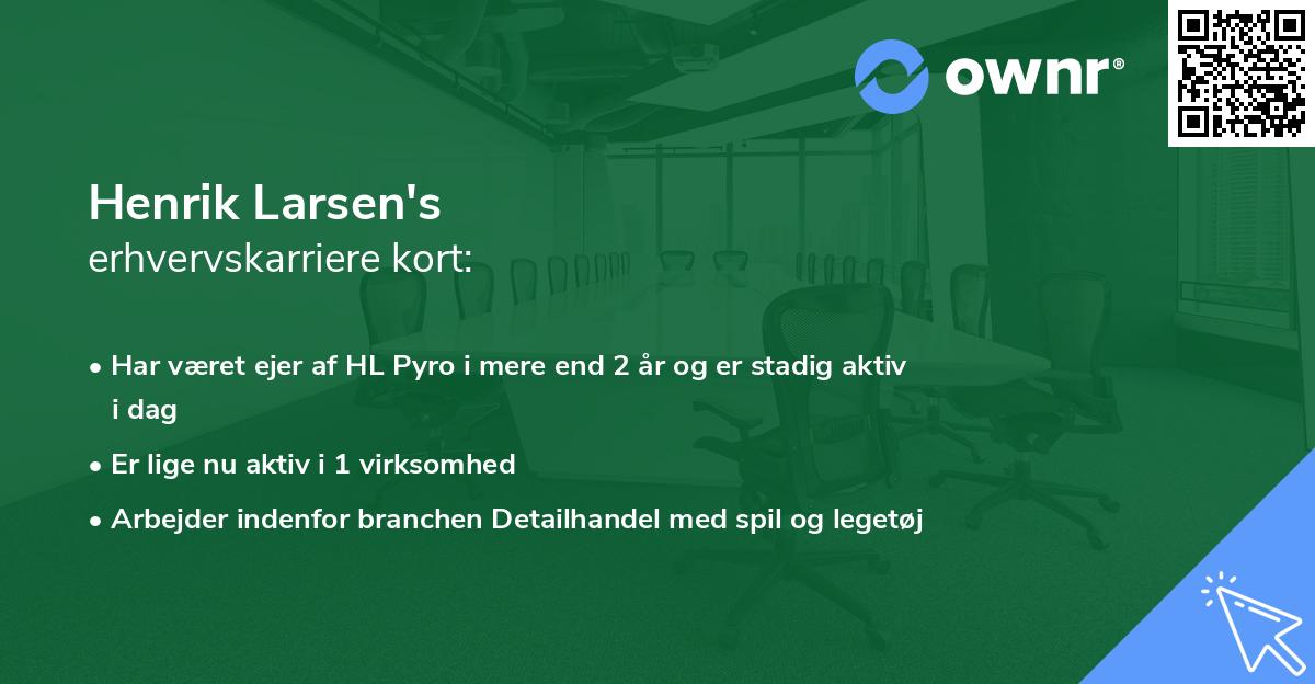Henrik Larsen's erhvervskarriere kort