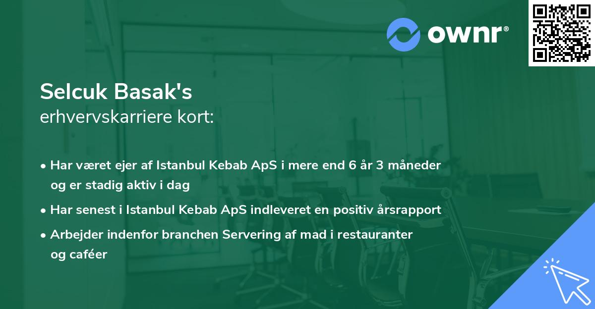 Selcuk Basak's erhvervskarriere kort