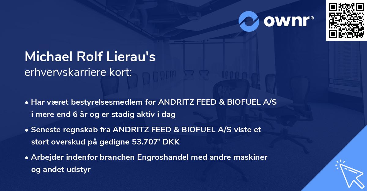 Michael Rolf Lierau's erhvervskarriere kort