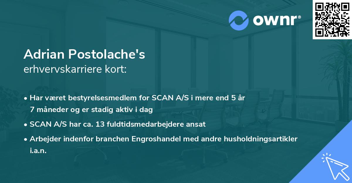 Adrian Postolache's erhvervskarriere kort