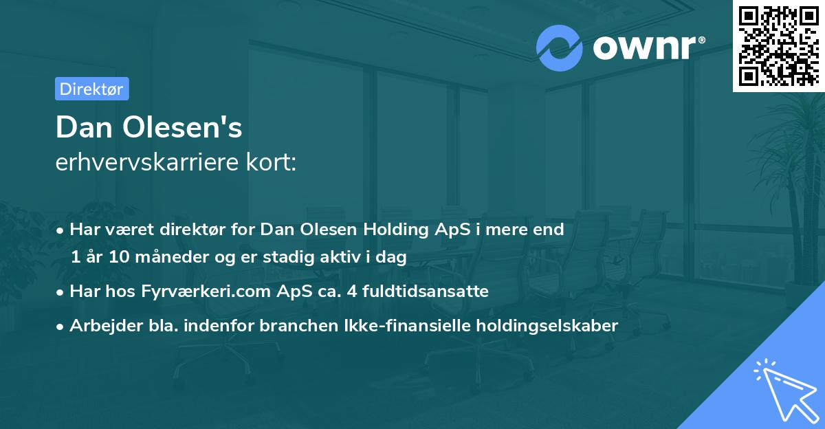 Dan Olesen's erhvervskarriere kort