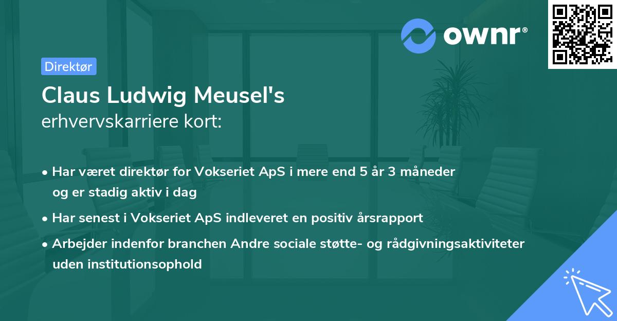 Claus Ludwig Meusel's erhvervskarriere kort