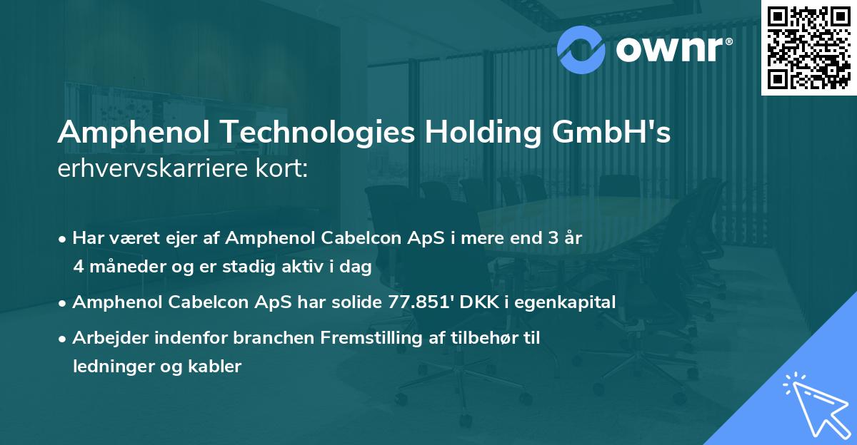 Amphenol Technologies Holding GmbH's erhvervskarriere kort