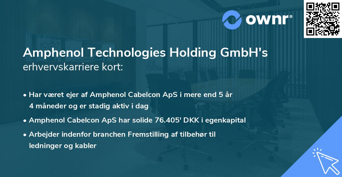 Amphenol Technologies Holding GmbH's erhvervskarriere kort
