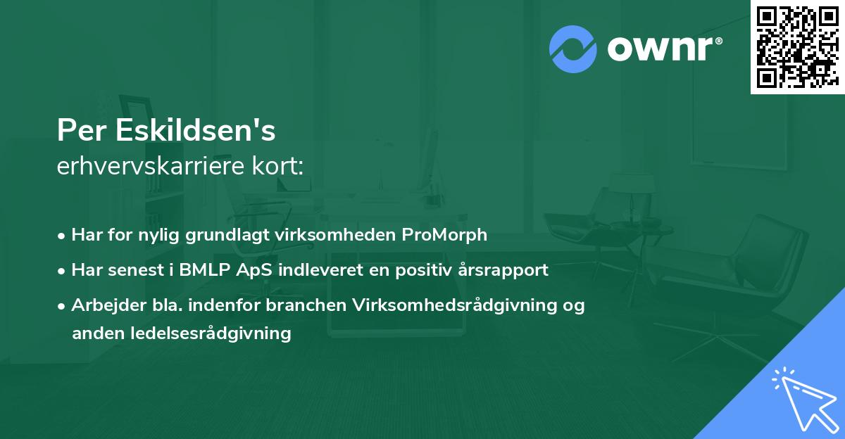 Per Eskildsen's erhvervskarriere kort
