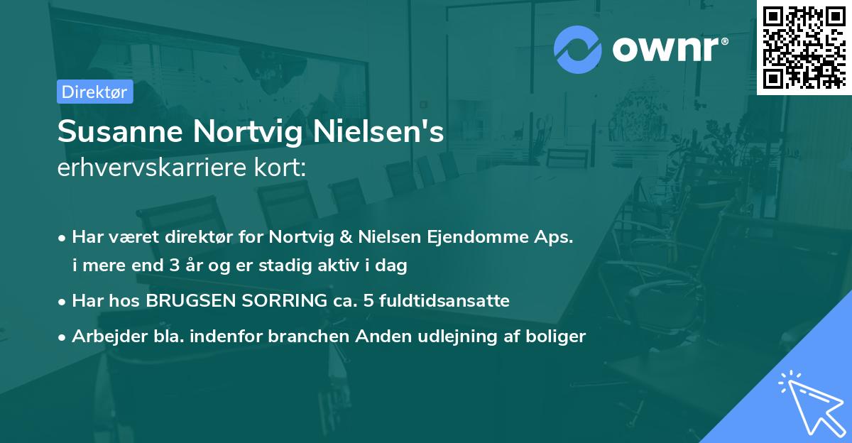 Susanne Nortvig Nielsen's erhvervskarriere kort