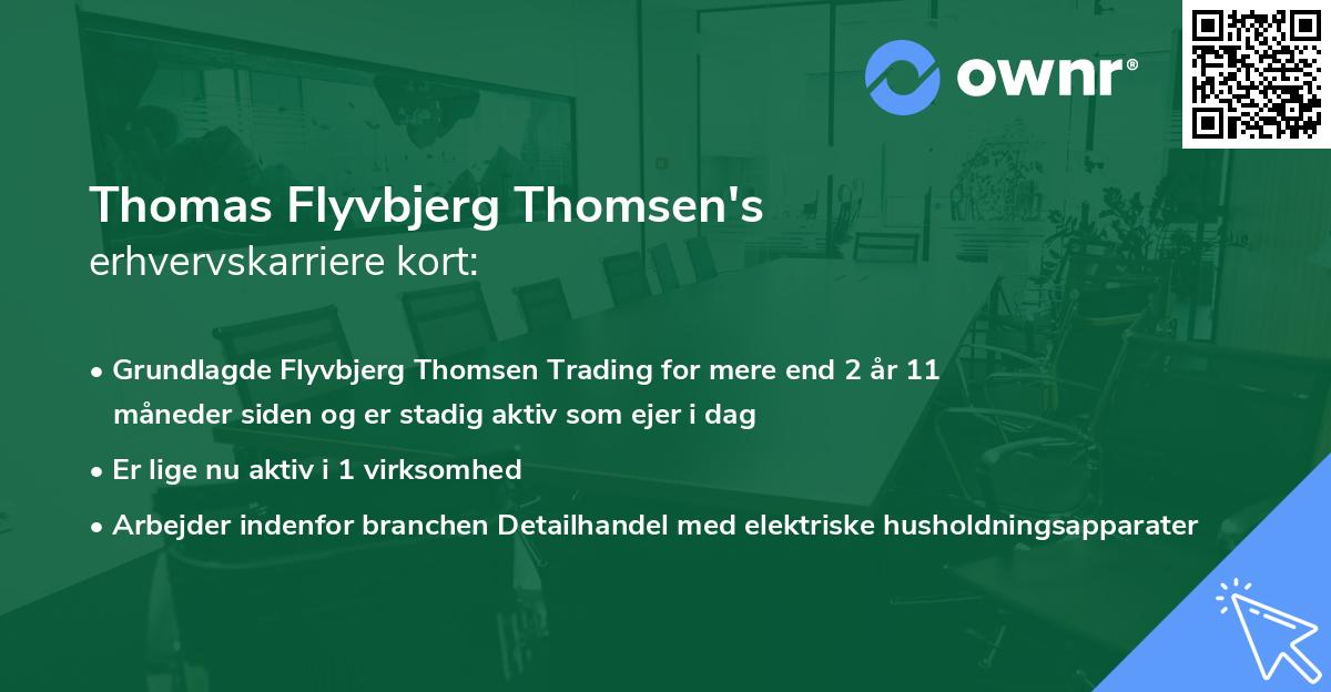 Thomas Flyvbjerg Thomsen's erhvervskarriere kort