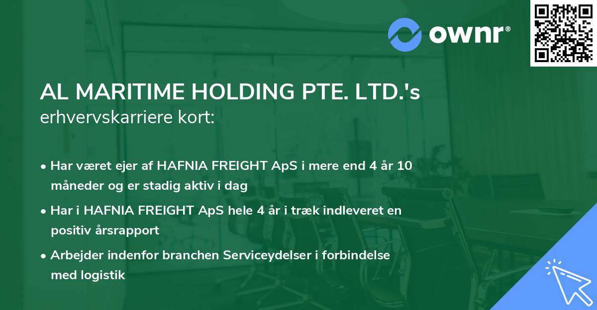 AL MARITIME HOLDING PTE. LTD.'s erhvervskarriere kort