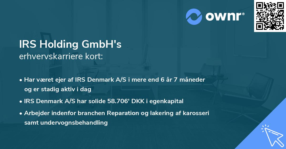IRS Holding GmbH's erhvervskarriere kort
