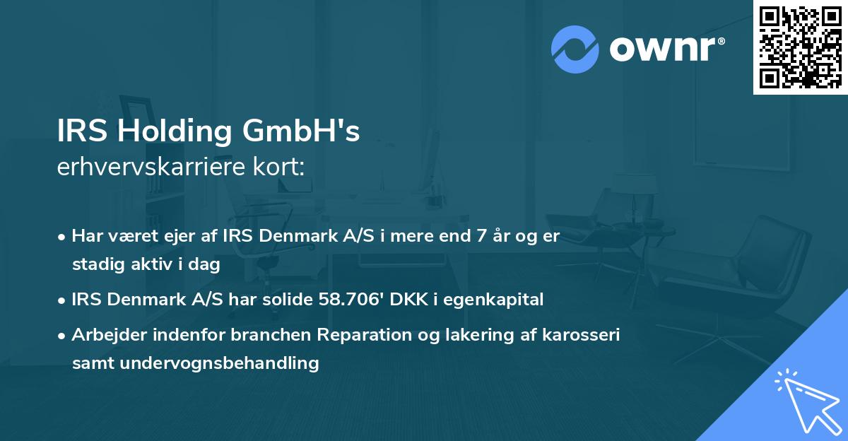 IRS Holding GmbH's erhvervskarriere kort