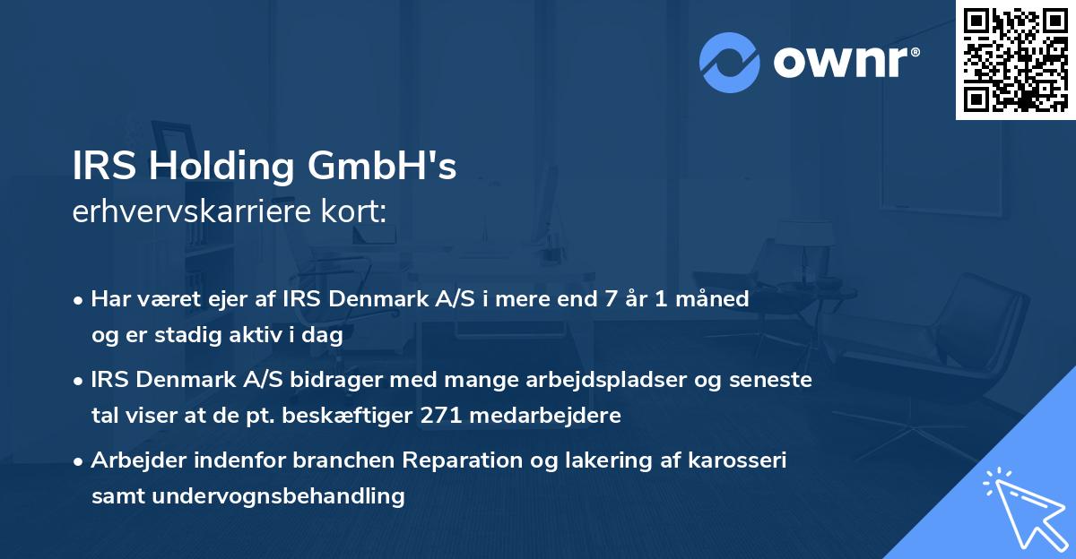 IRS Holding GmbH's erhvervskarriere kort