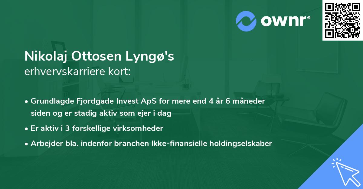 Nikolaj Ottosen Lyngø's erhvervskarriere kort
