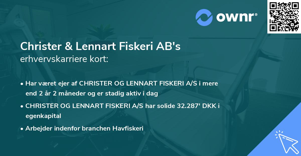Christer & Lennart Fiskeri AB's erhvervskarriere kort