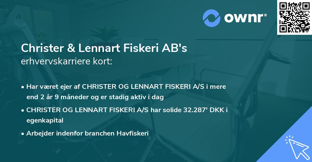 Christer & Lennart Fiskeri AB's erhvervskarriere kort