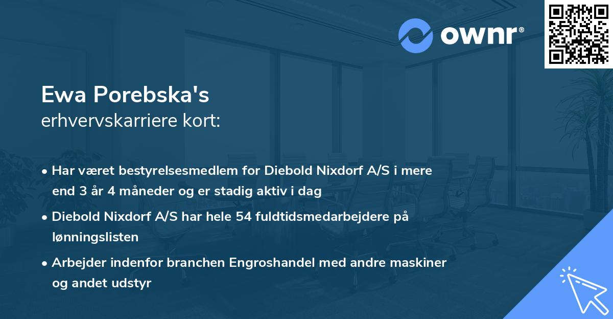 Ewa Porebska's erhvervskarriere kort