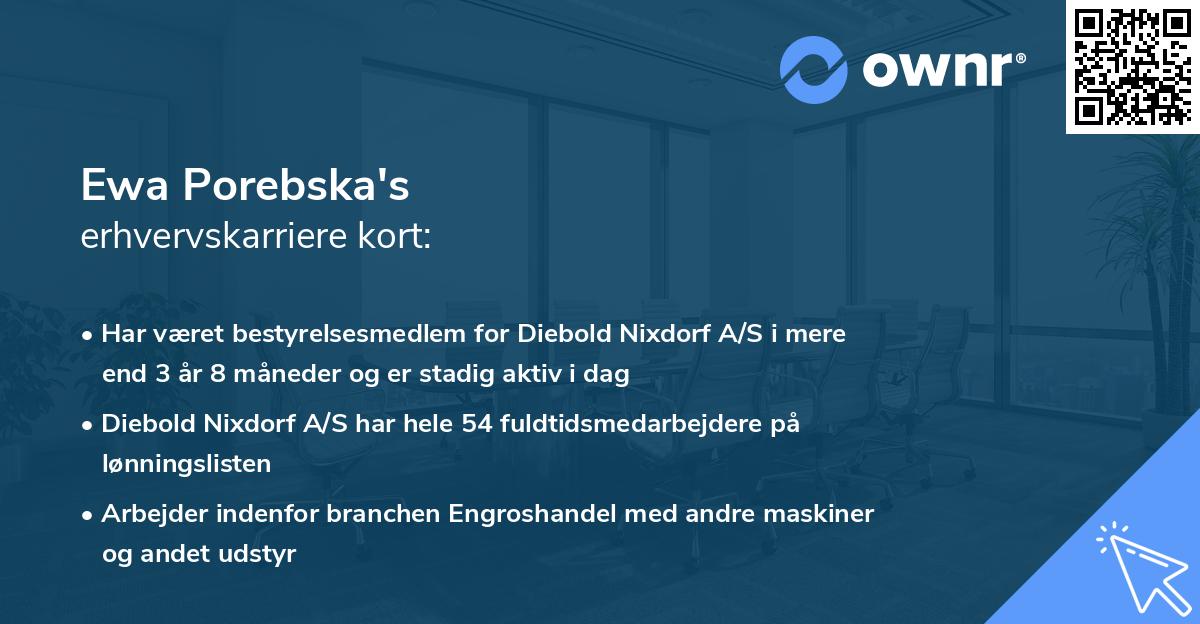 Ewa Porebska's erhvervskarriere kort