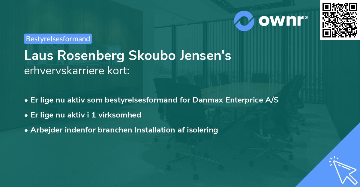 Laus Rosenberg Skoubo Jensen's erhvervskarriere kort