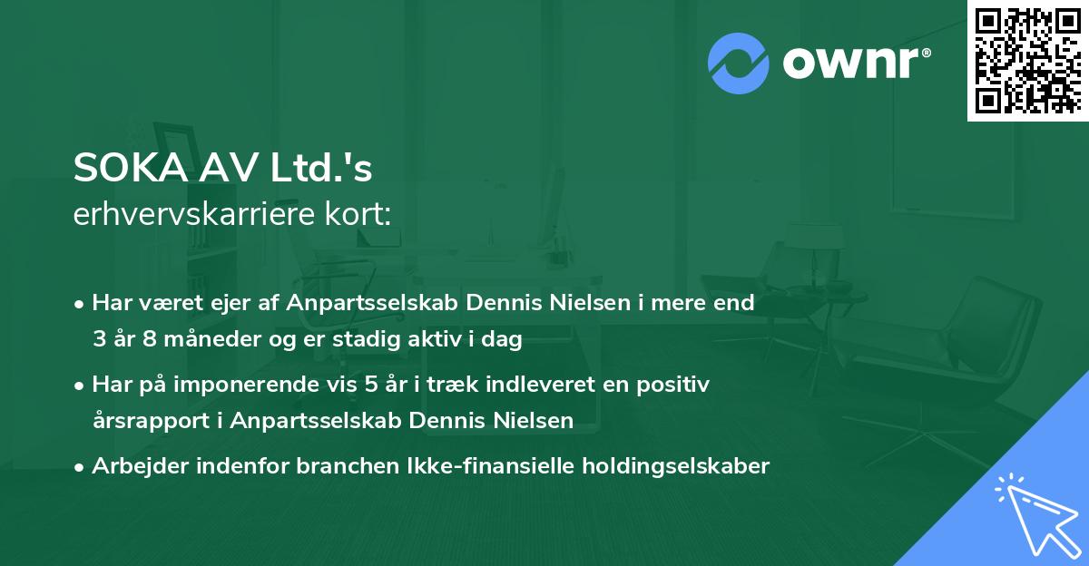 SOKA AV Ltd.'s erhvervskarriere kort