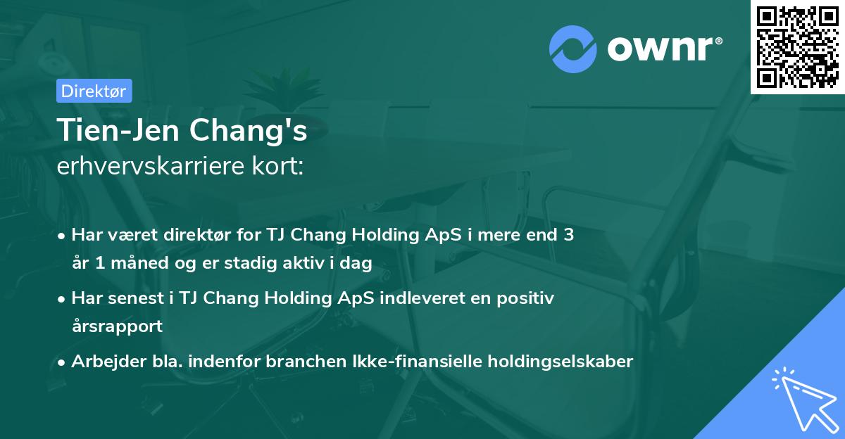 Tien-Jen Chang's erhvervskarriere kort