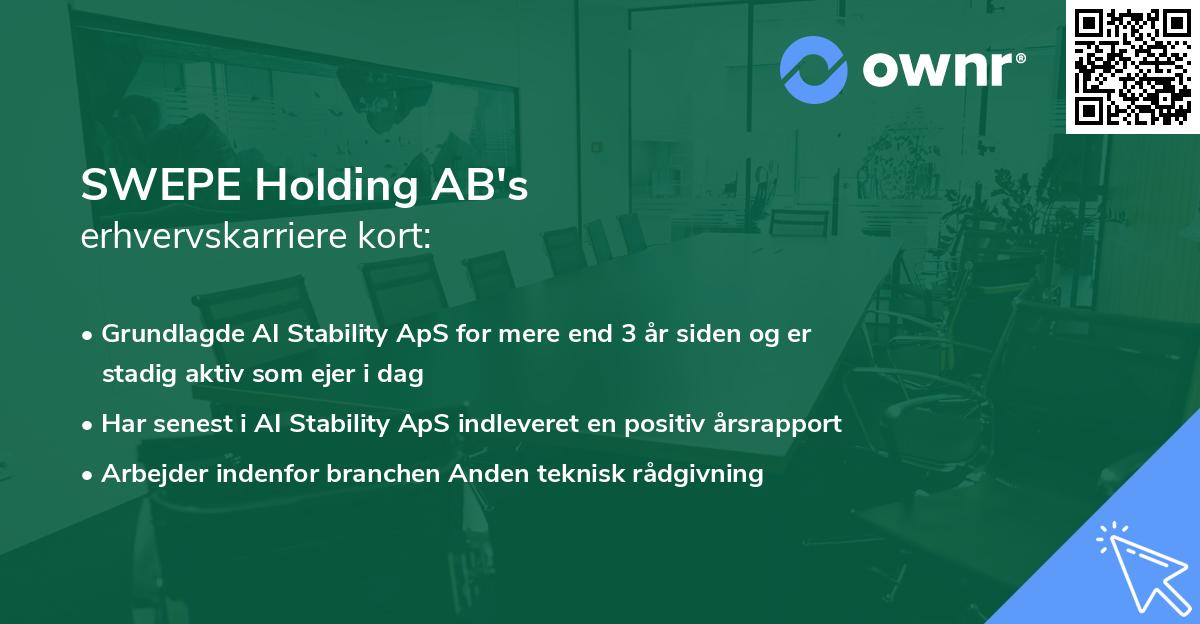 SWEPE Holding AB's erhvervskarriere kort