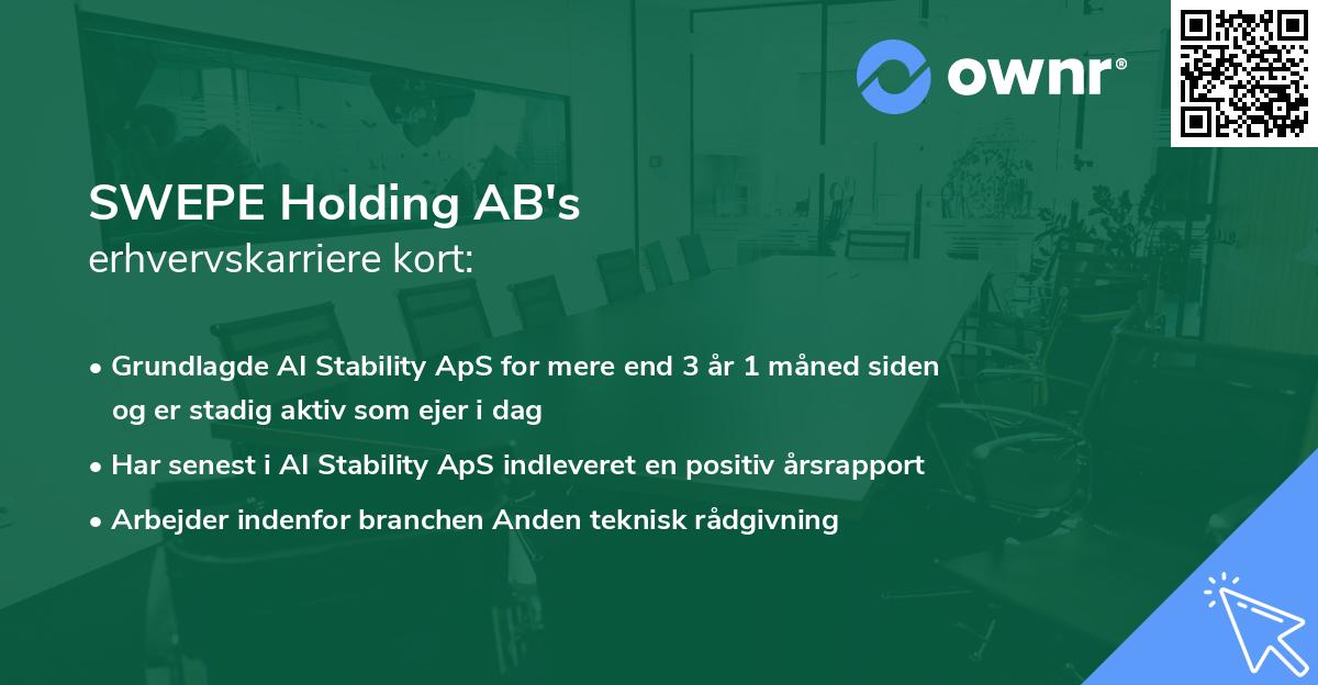 SWEPE Holding AB's erhvervskarriere kort
