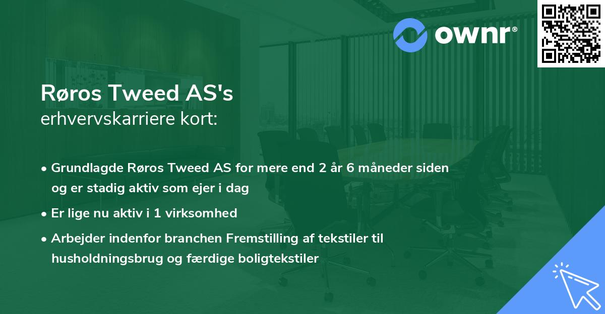Røros Tweed AS's erhvervskarriere kort
