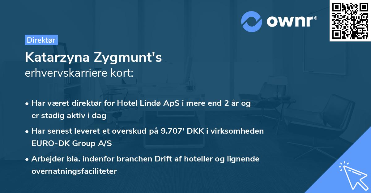 Katarzyna Zygmunt's erhvervskarriere kort