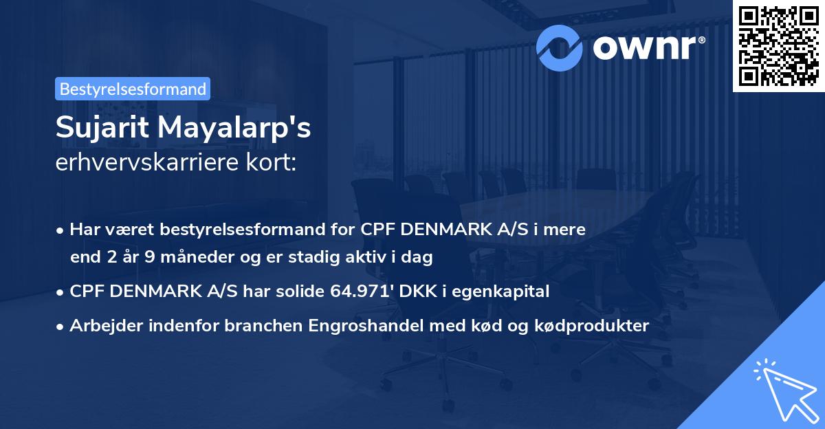 Sujarit Mayalarp's erhvervskarriere kort