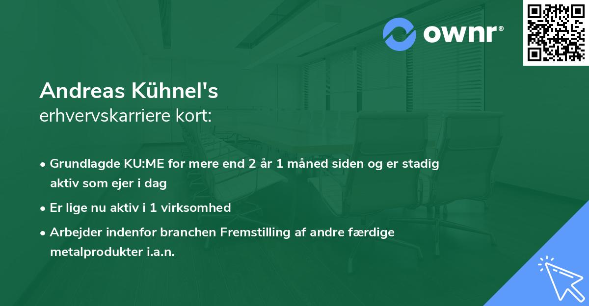Andreas Kühnel's erhvervskarriere kort