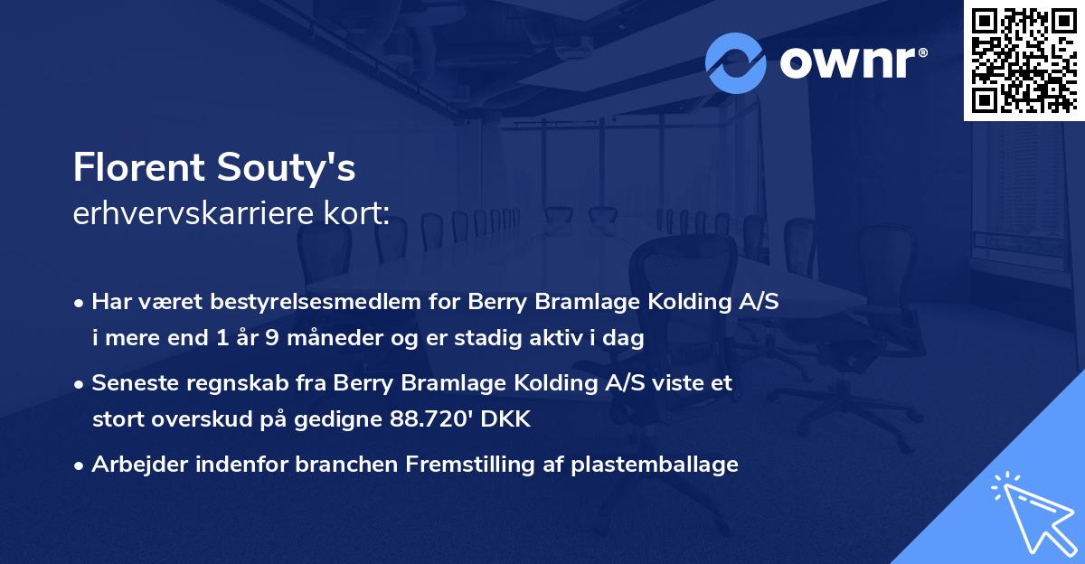 Florent Souty's erhvervskarriere kort