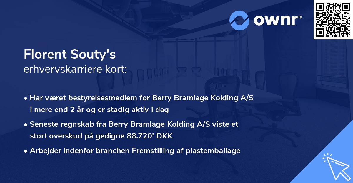 Florent Souty's erhvervskarriere kort