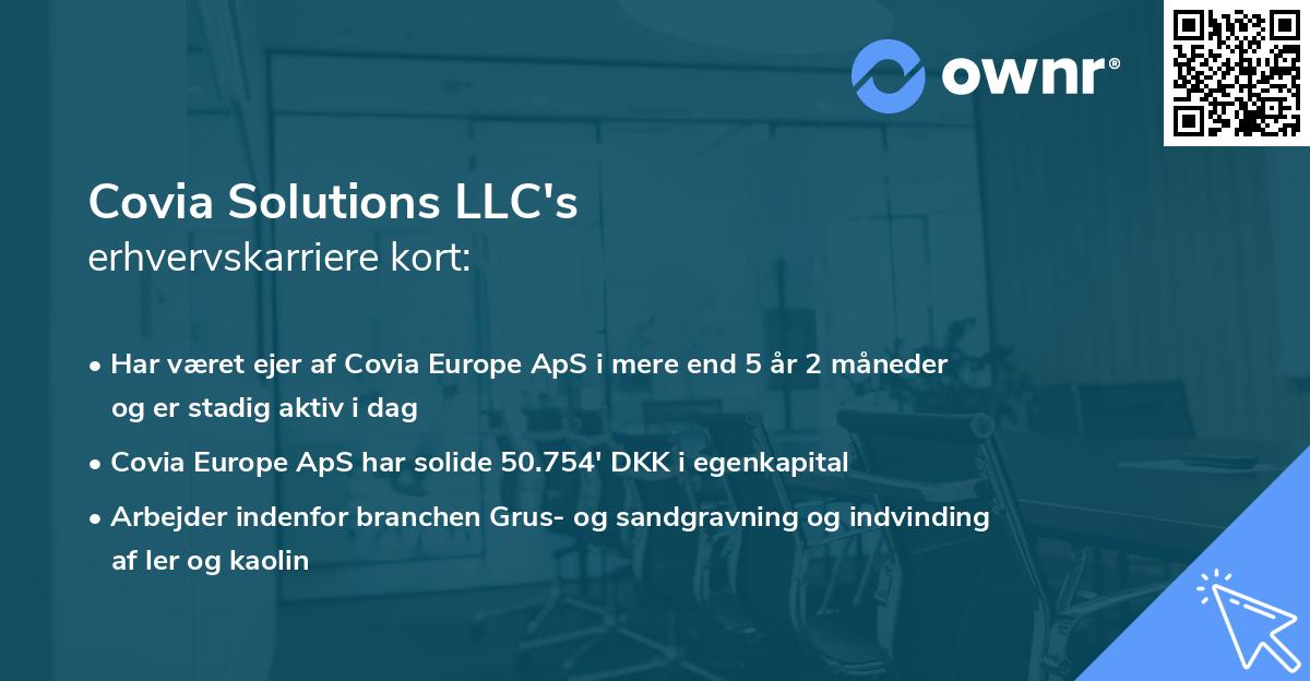 Covia Solutions LLC's erhvervskarriere kort