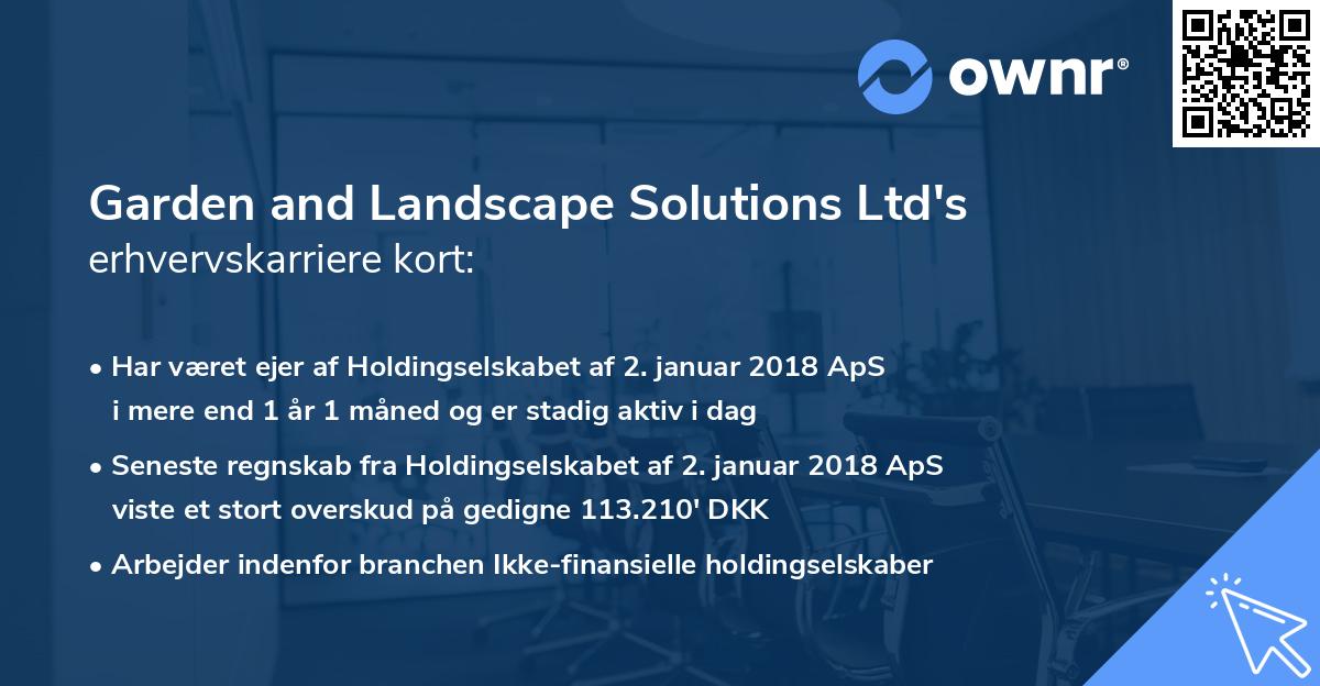 Garden and Landscape Solutions Ltd's erhvervskarriere kort