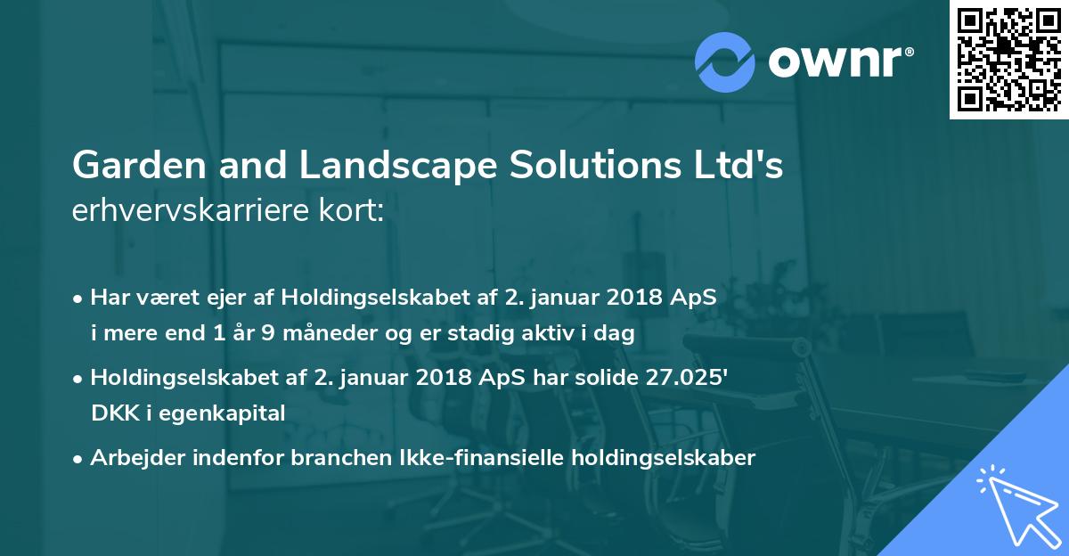 Garden and Landscape Solutions Ltd's erhvervskarriere kort